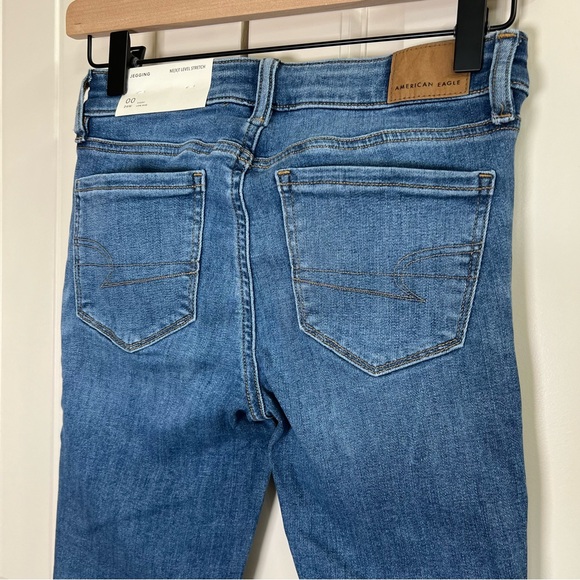 AE Next Level Low Rise Jegging in Brilliant Blue, Size 00 Short - Picture 6 of 9